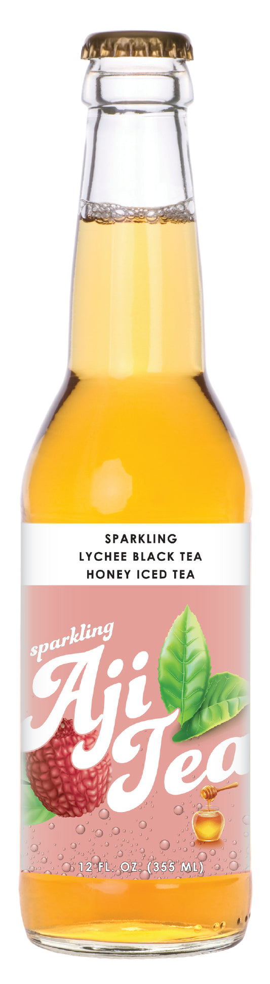Aji Tea - Sparkling Lychee Black Tea and Honey (Case of 12)