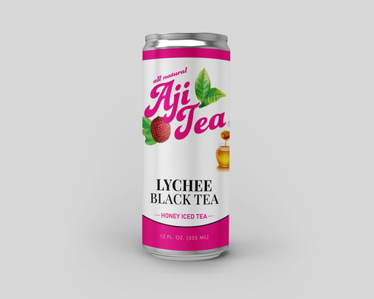 Aji Tea - Lychee Black Tea and Honey Iced Tea (Case of 12)